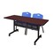 Kobe Rectangle FlipTop Table, 60" W, 29" H, Laminate Top, Mahogany MKFTM6024MH47BE - alternate 1